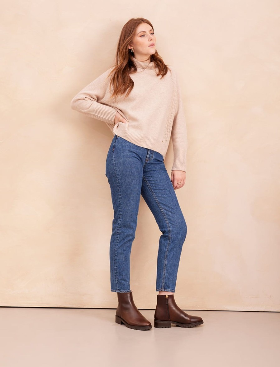 Femme Pied de Biche Bottines Plates | Mathilde Fourre Bourgogne